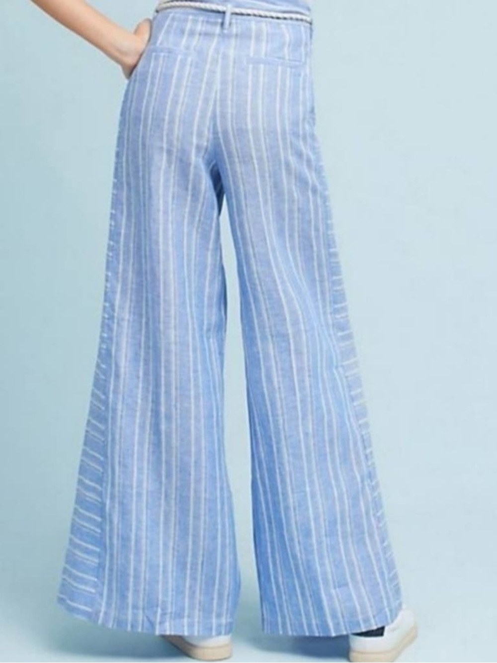 Anthropologie ett:twa Belia Linen
Wide Leg Stripe Pant size 6 - Picture 2 of 6